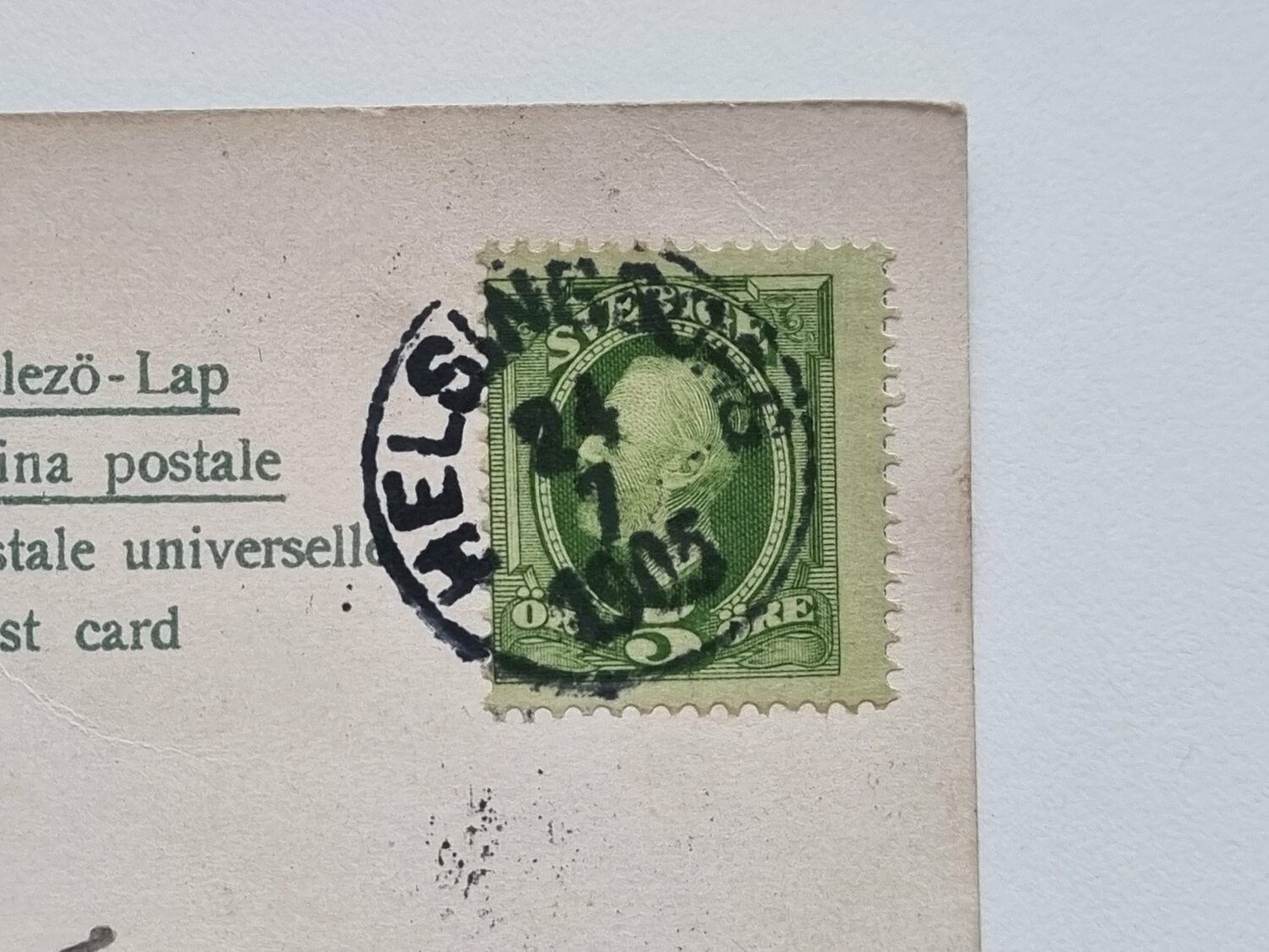 Vykort Folksamling Helsingborg, Konung Oscar II:s Terrass 1905