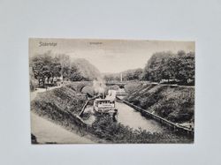 Vykort Södertelge Svängbron med båt Trosa 1902
