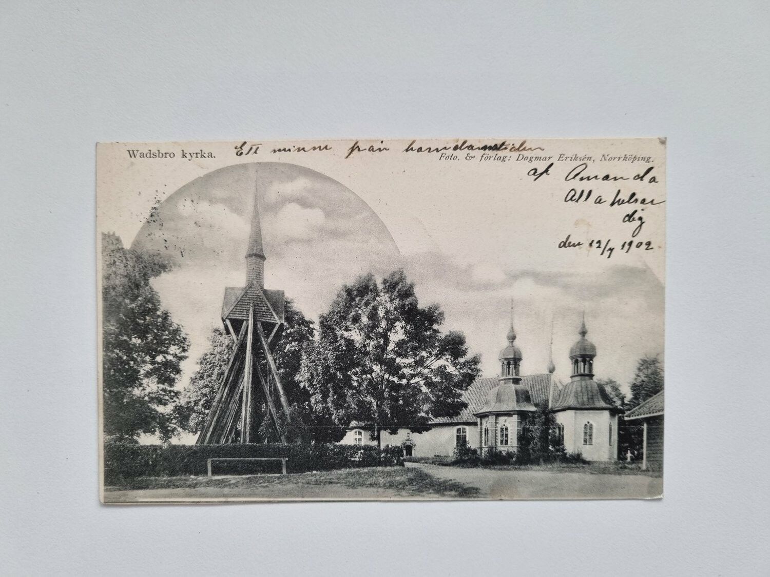 Vykort Wadsbro kyrka, 1902