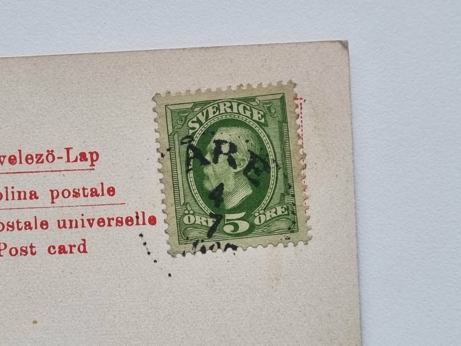 Vykort Åre Mörvikshummeln från sjön, 1907