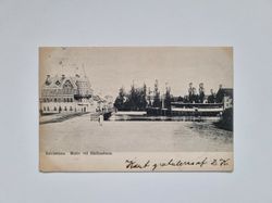 Vykort Eskilstuna. Motiv vid Rådhusbron 1904