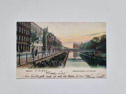 Vykort Malmö Regementsgatan och Museum, 1903