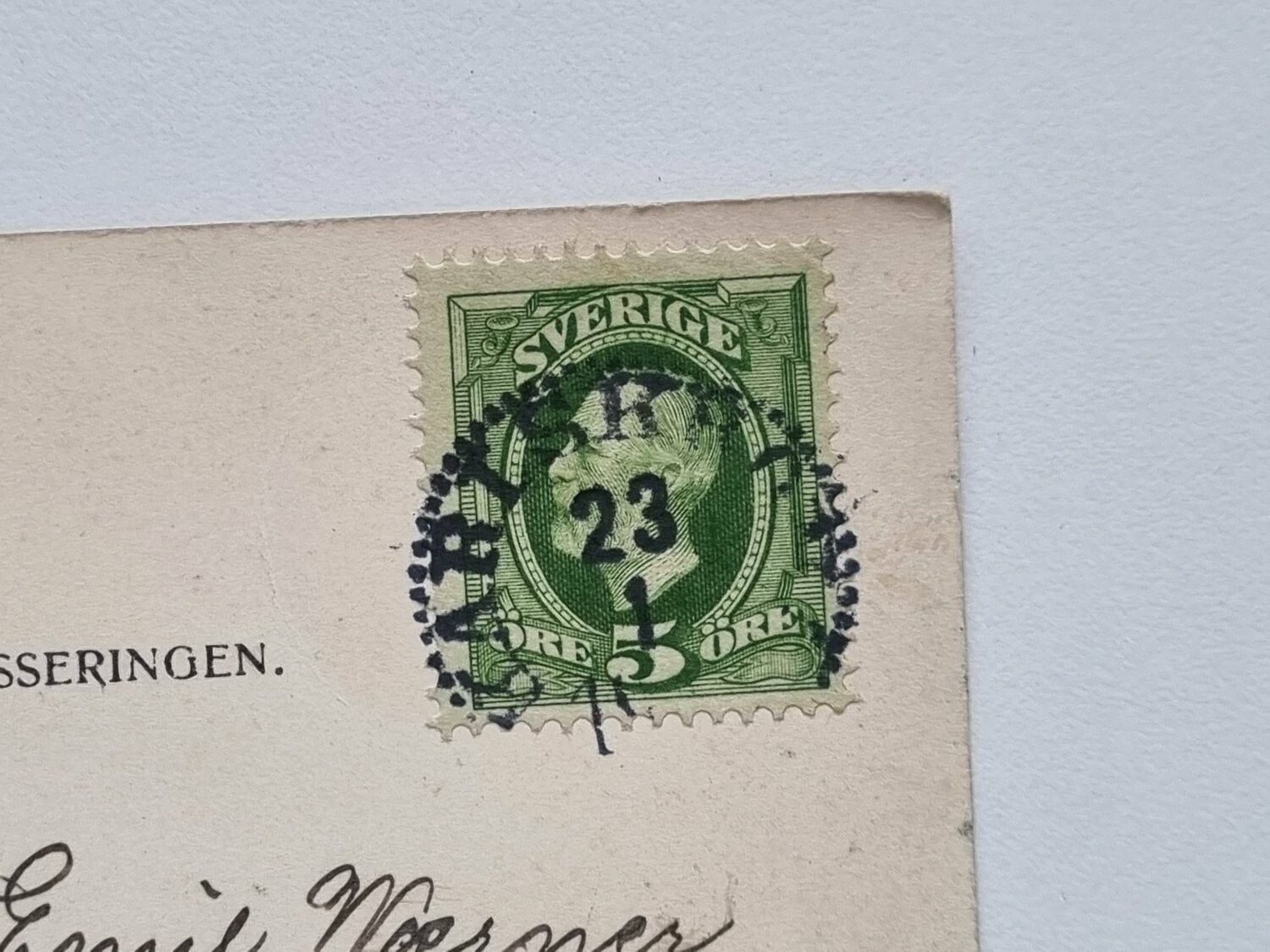 Vykort Personer i hagen, Dalarna