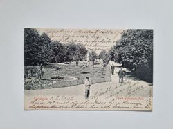 Vykort Carlskrona, Parti af Hoglands Park, 1902