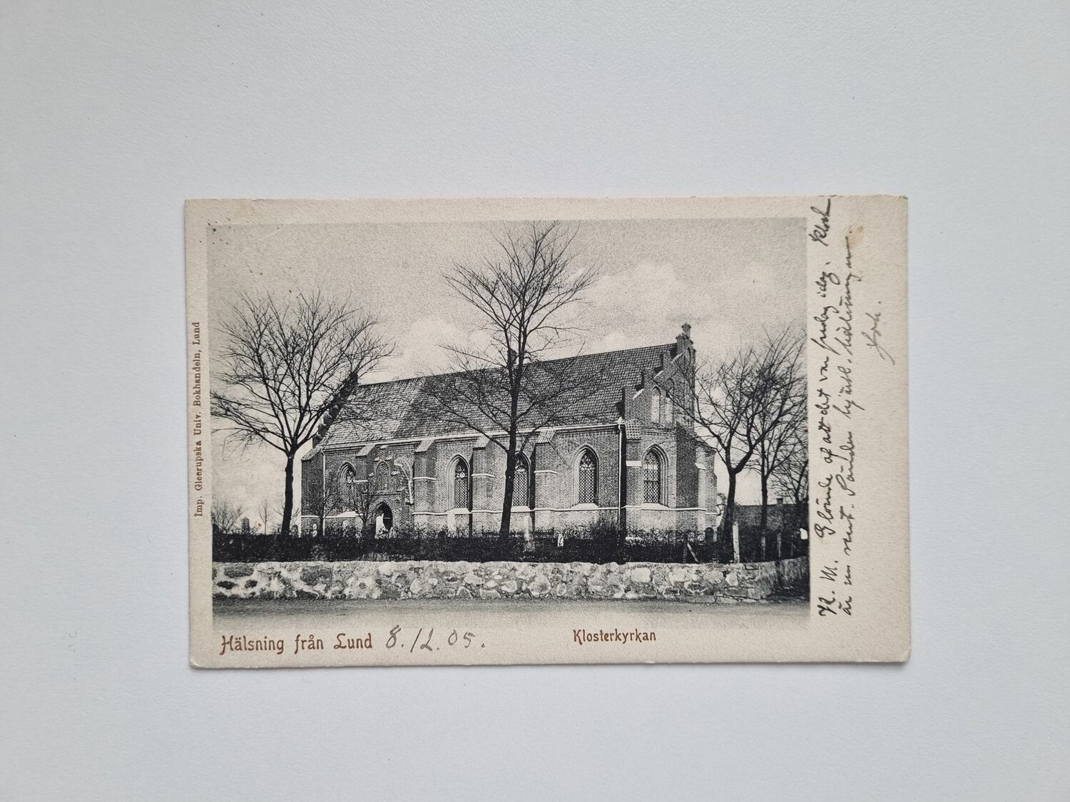 Vykort Lund, Klosterkyrkan 1905