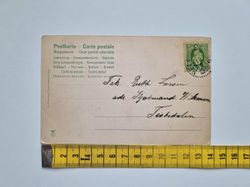 Vykort Slottet i rimfrost. Wadstena, 1908