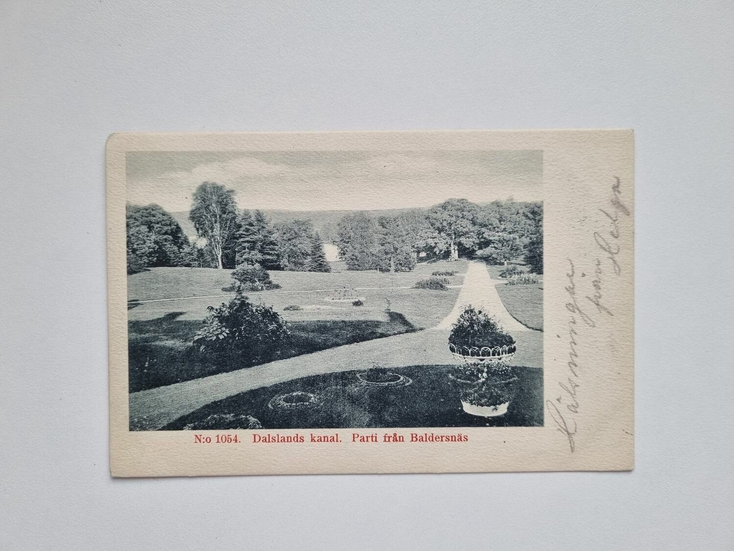 Vykort Dalslands kanal. Parti från Baldersnäs, 1902