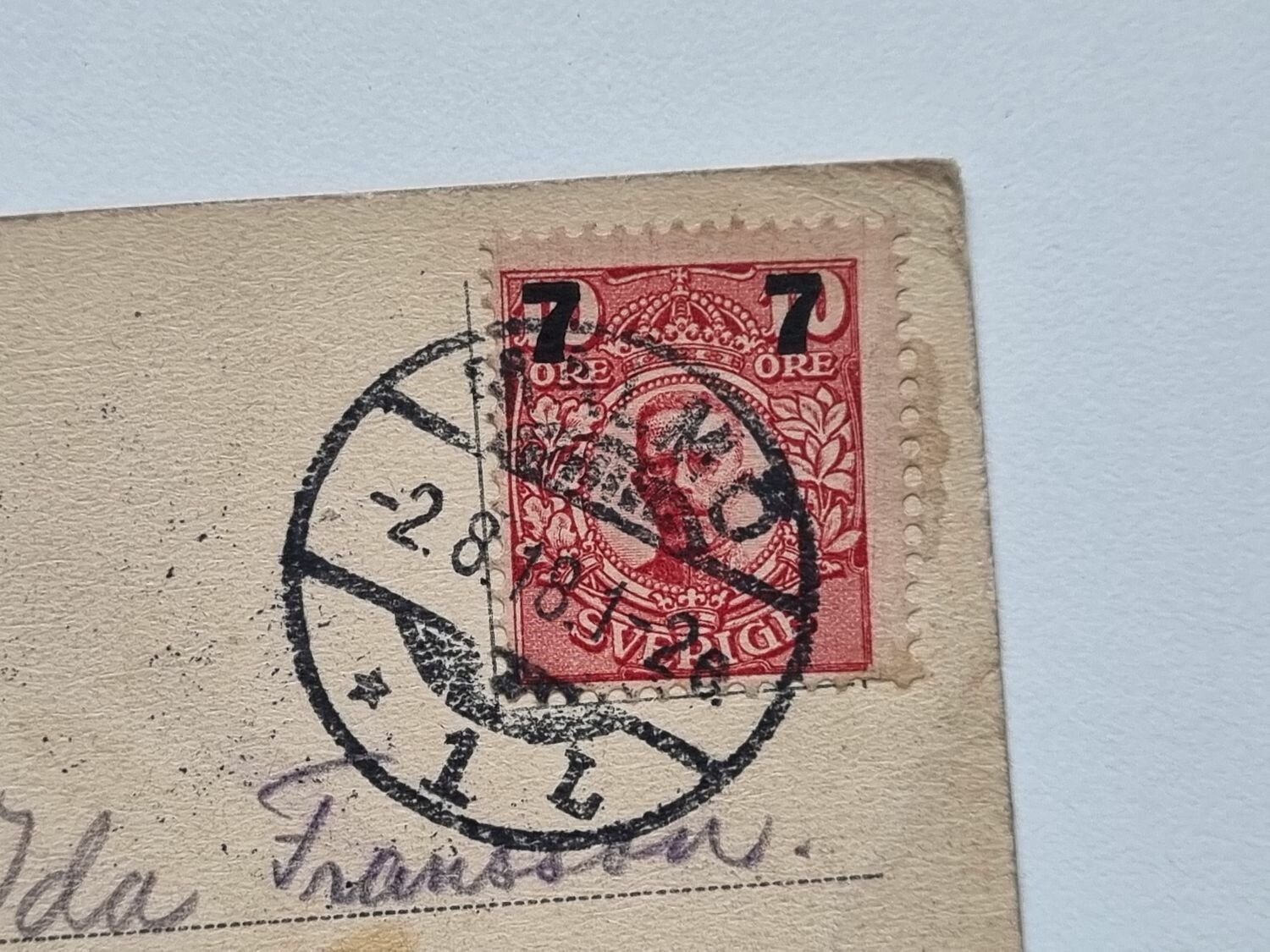 Vykort Malmö, Hamnparti, 1918