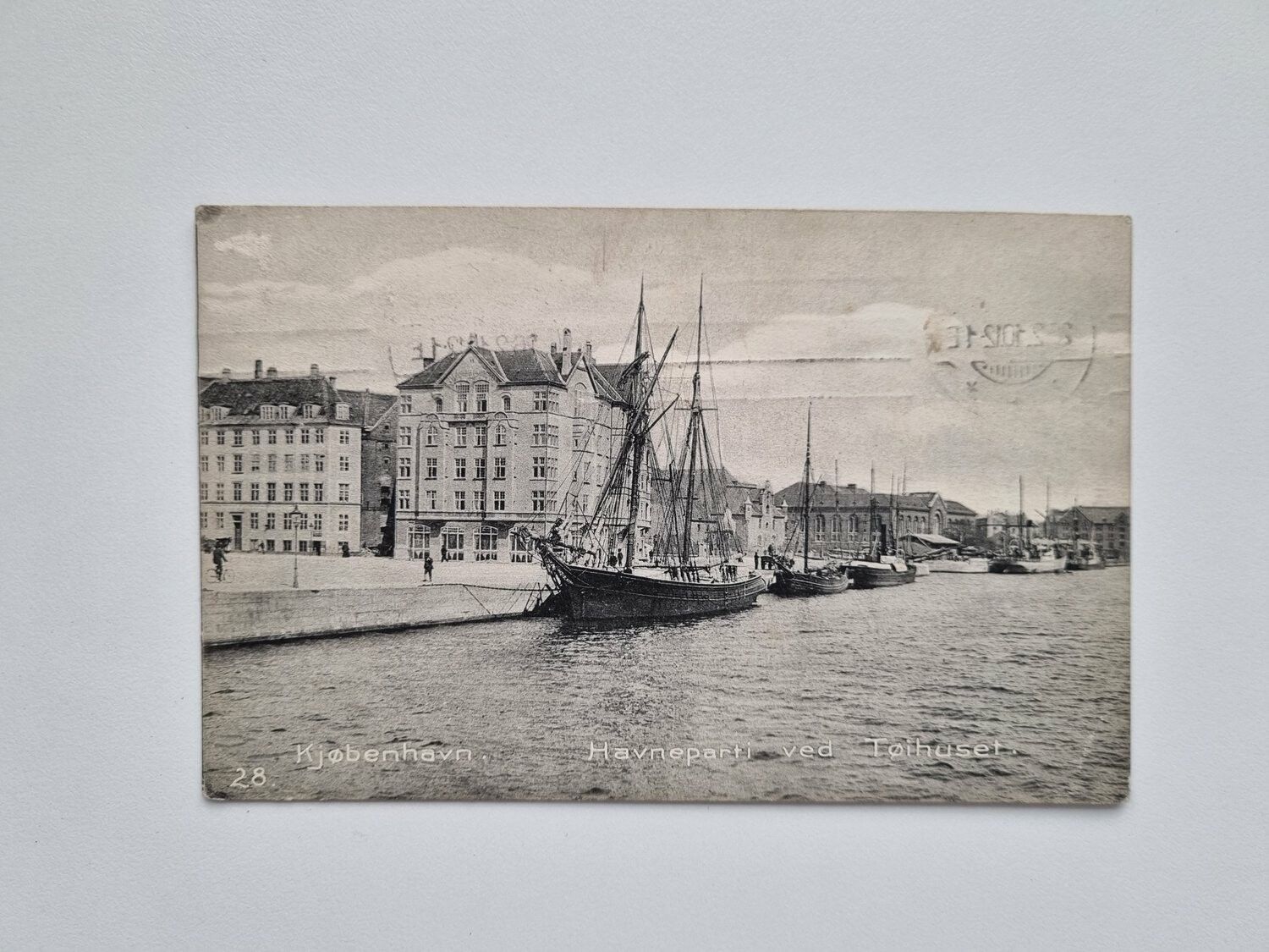 Vykort Kjøbenhavn Havneparti ved Toihuset.