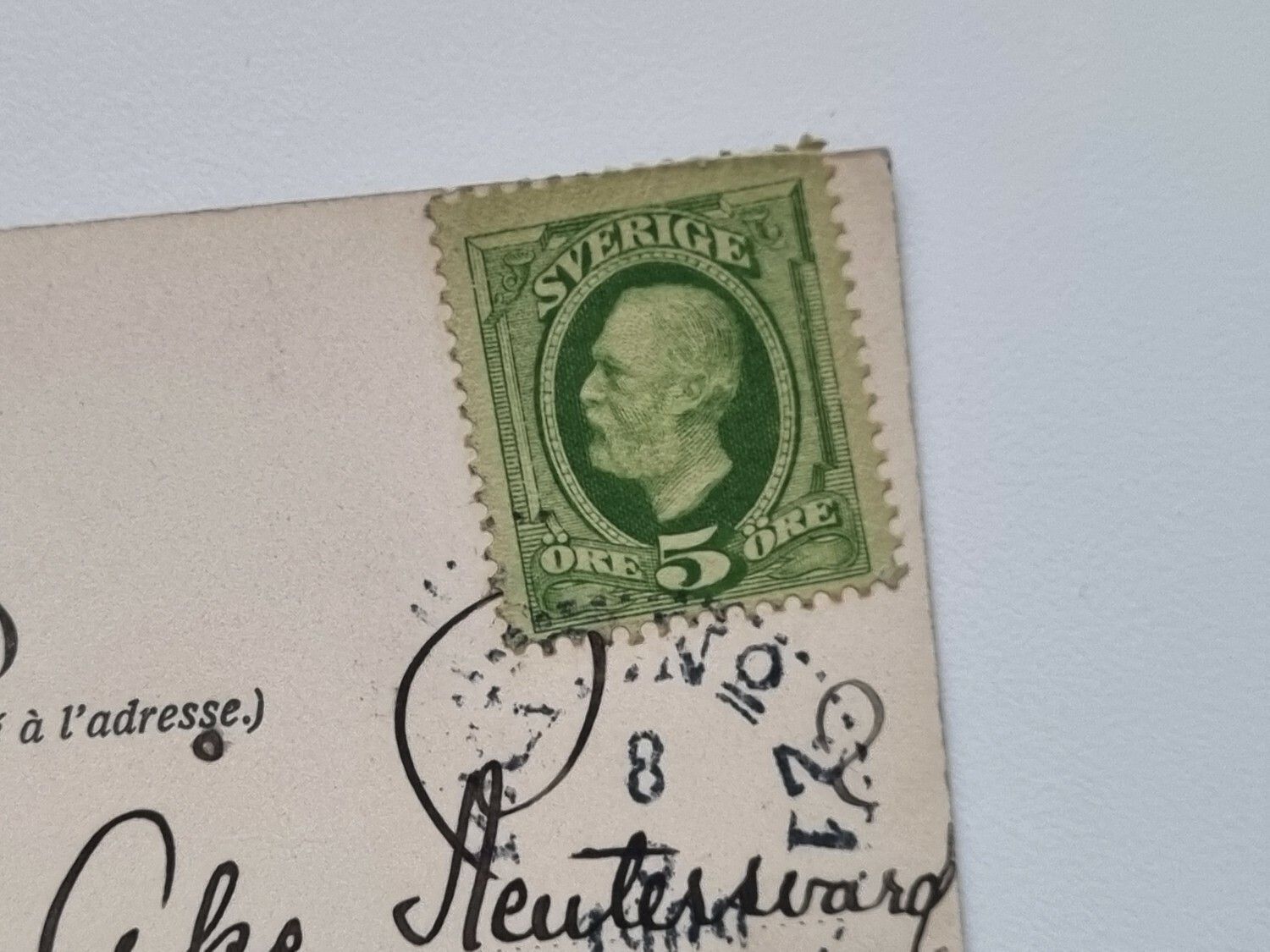 Vykort Uppsala Slott 1909