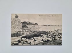 Vykort Karlstens fästning. Karlshamn, 1917