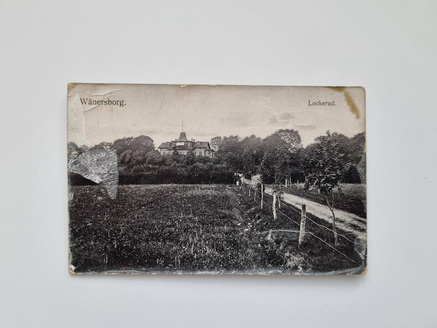 Vykort Wänersborg. Lockerud, 1918