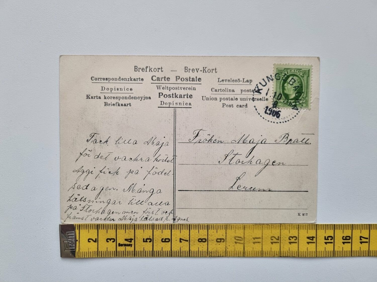 Vykort Gottskär 1906