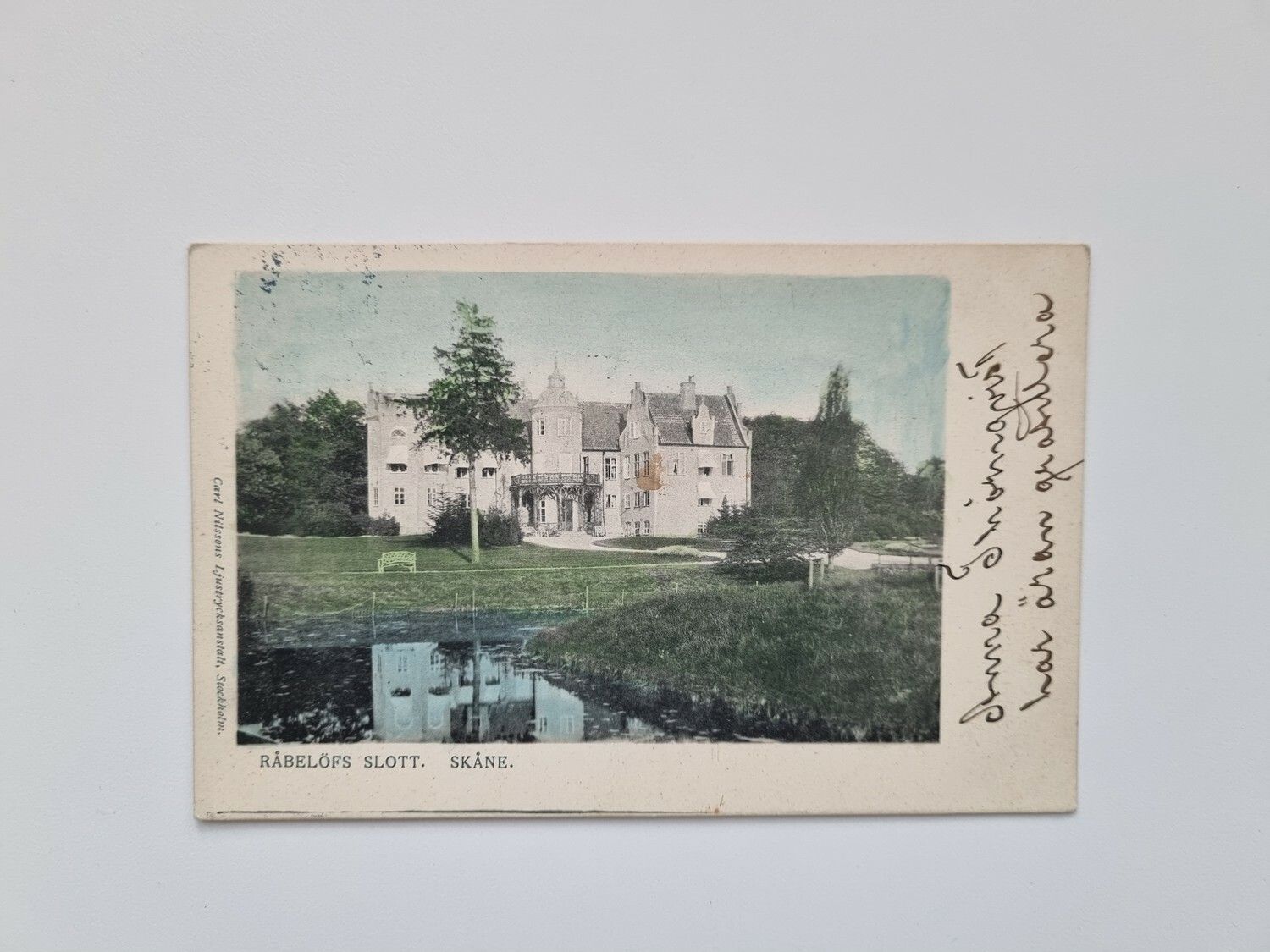 Vykort Råbelöfs Slott, Skåne, 1902