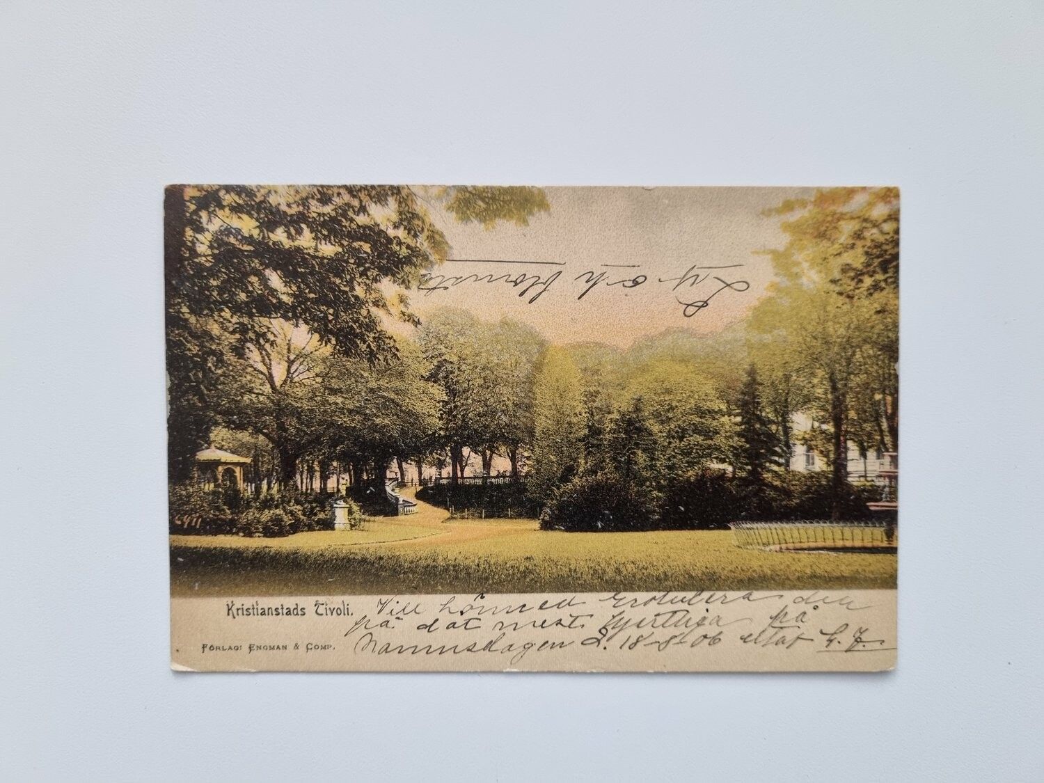 Vykort Kristianstads Tivoli 1906
