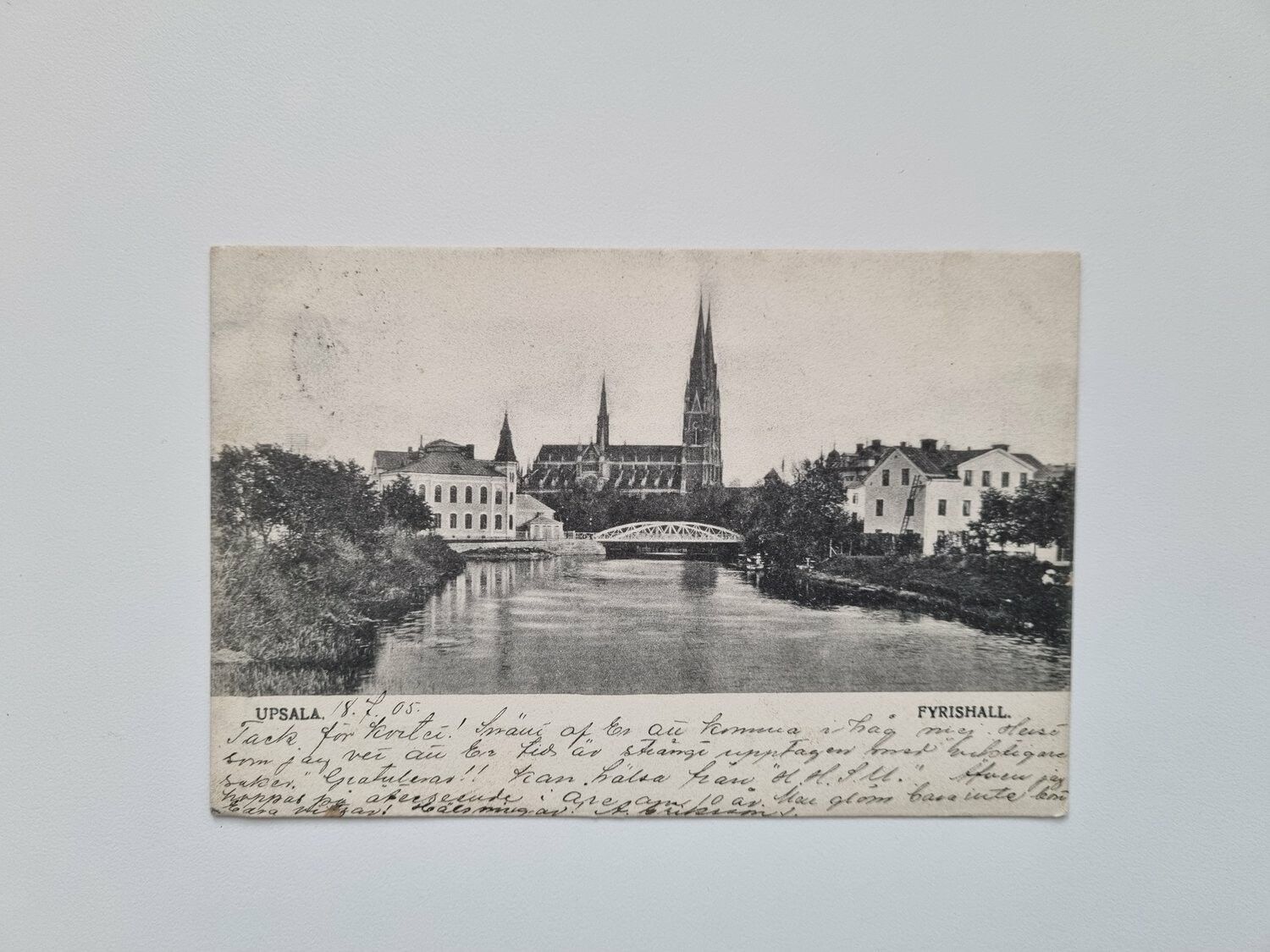 Vykort Upsala Fyrishall, 1905