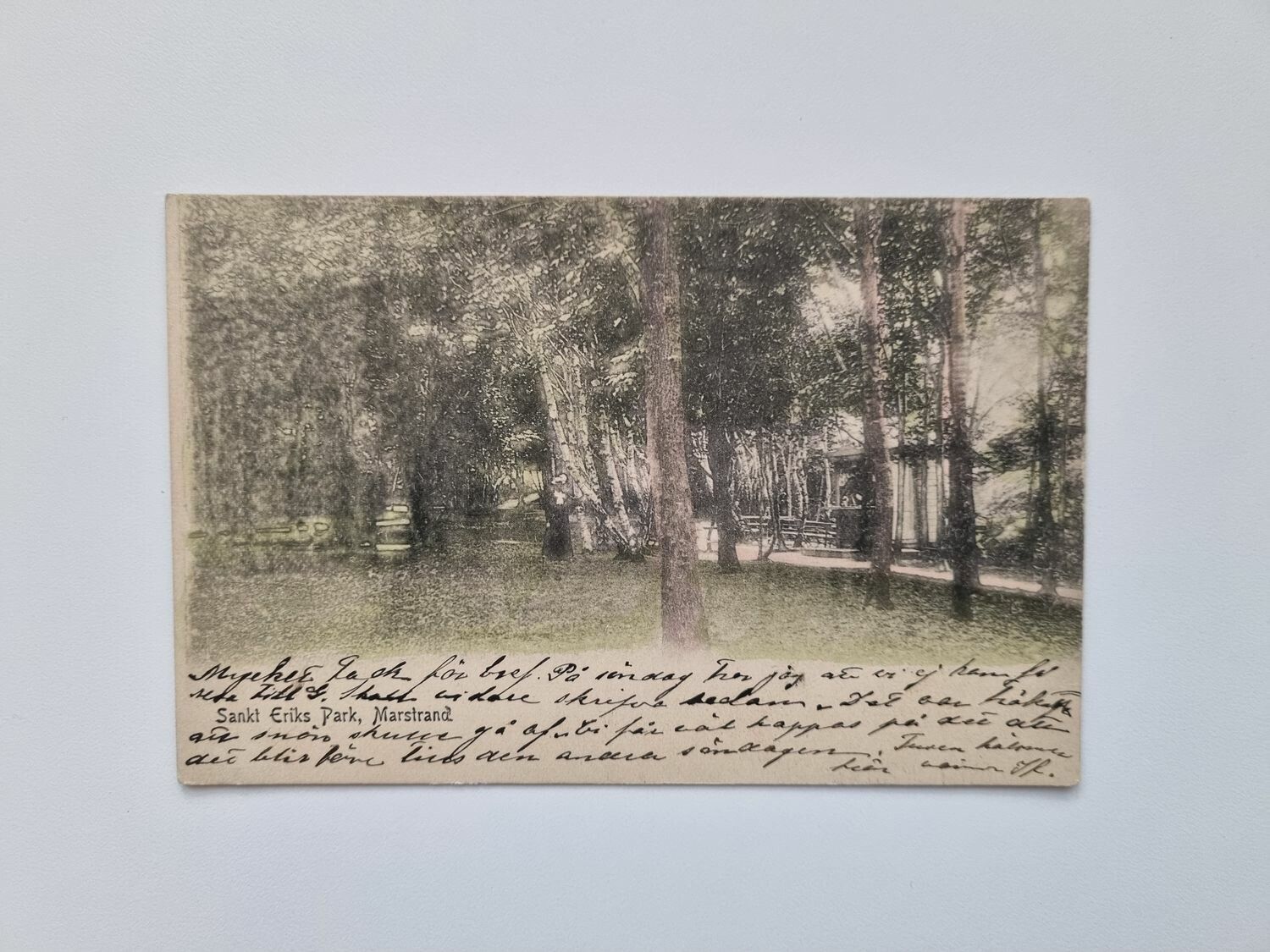 Vykort Sankt Eriks Park, Marstrand