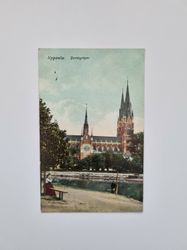 Vykort Uppsala Domkyrkan, 1911