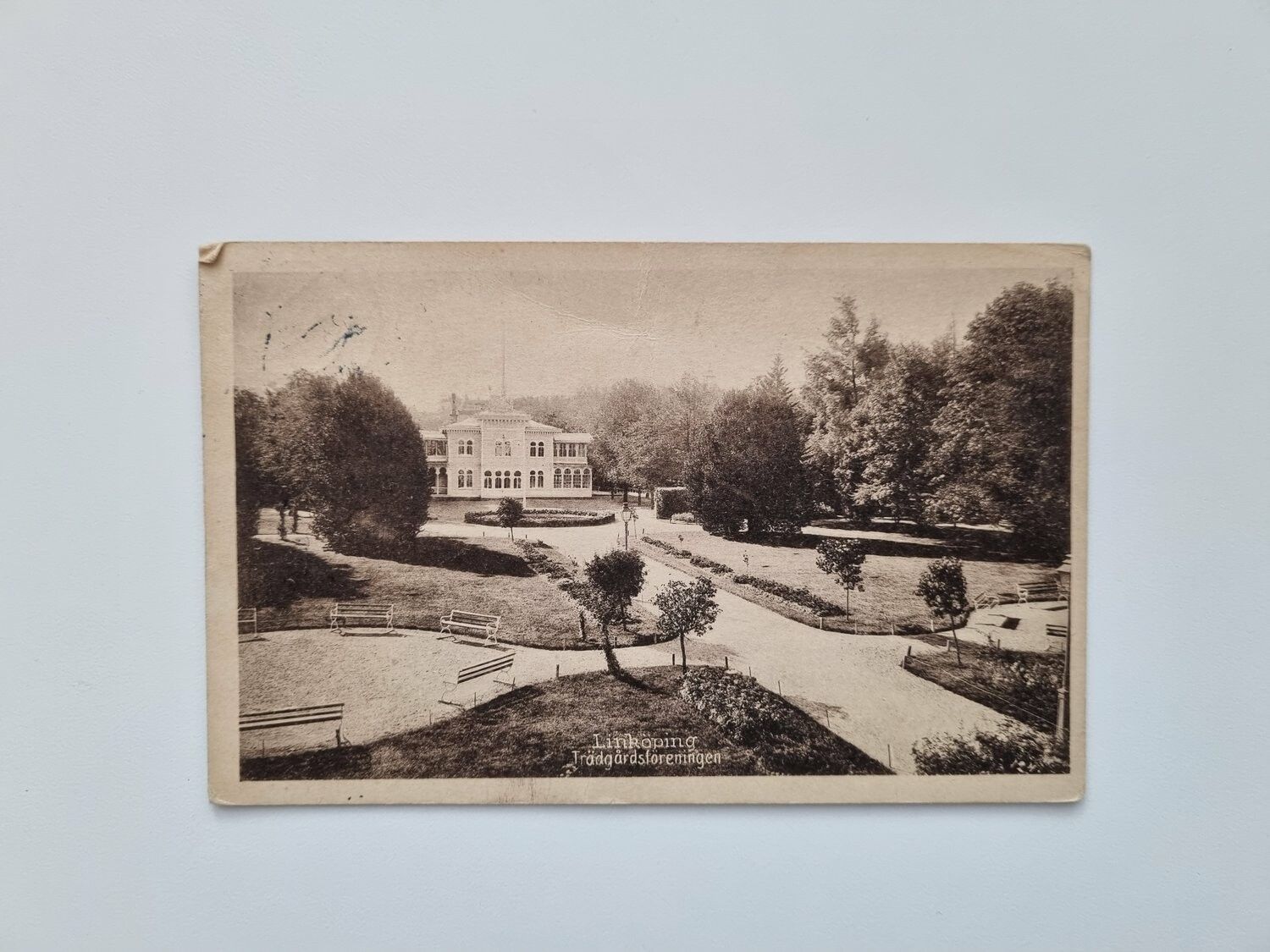 Vykort Linköping Trädgårdsföreningen, 1922
