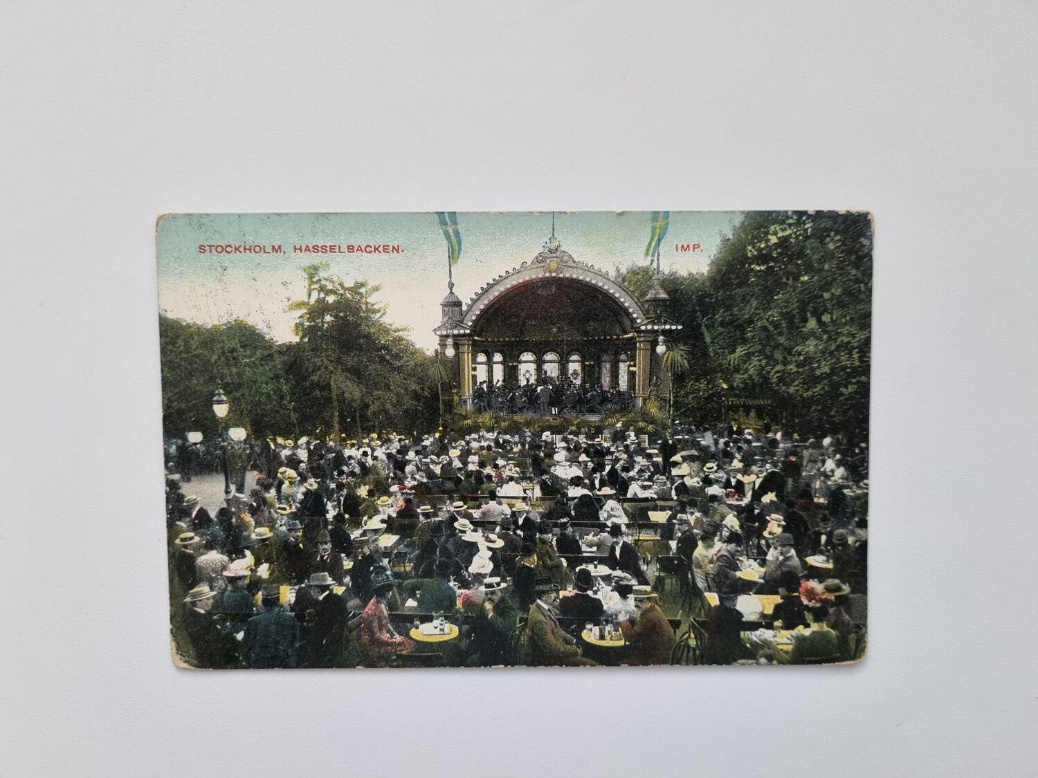 Vykort Folkliv Stockholm Hasselbacken
