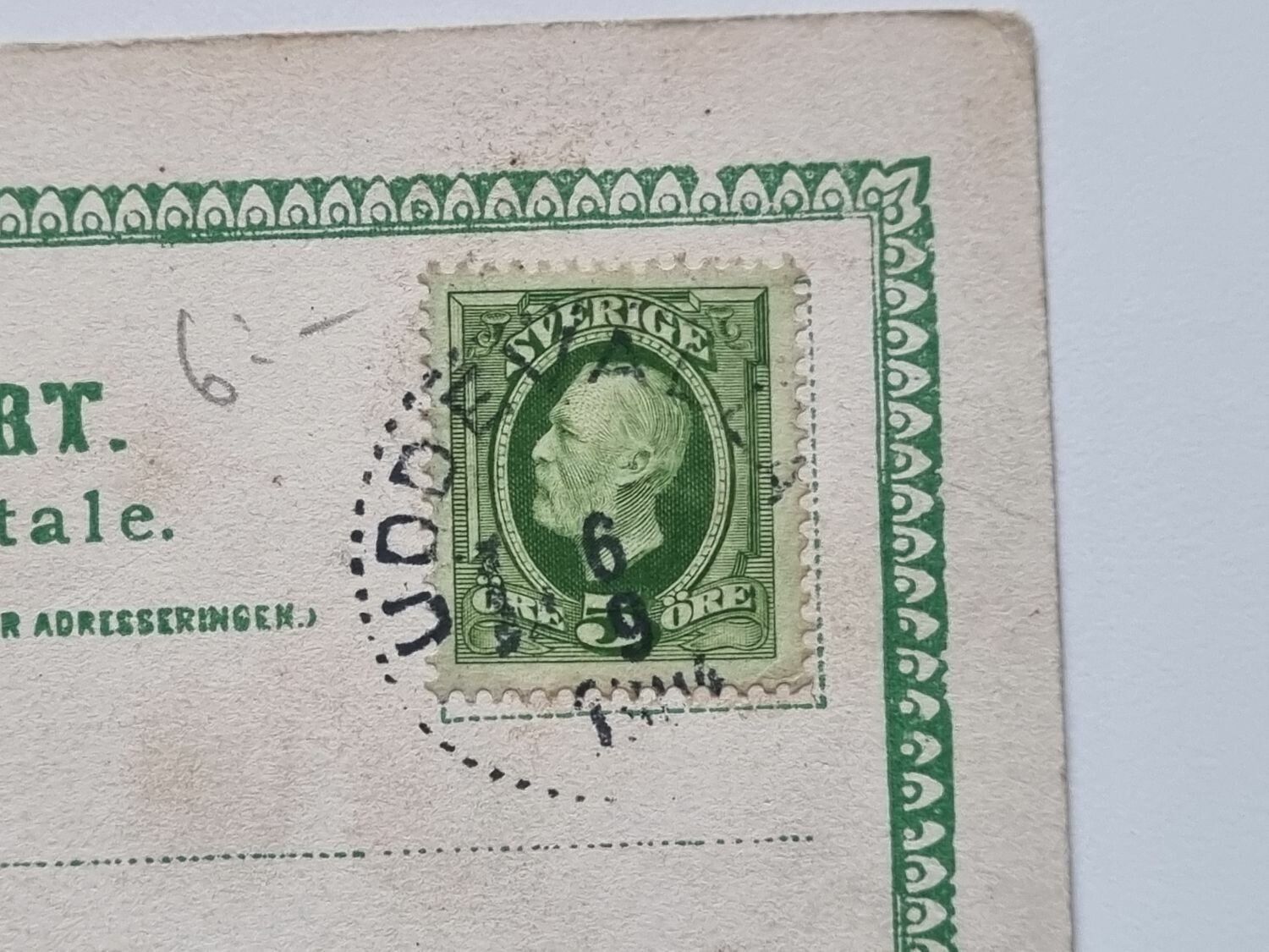 Vykort Parti från qvistrum, 1909
