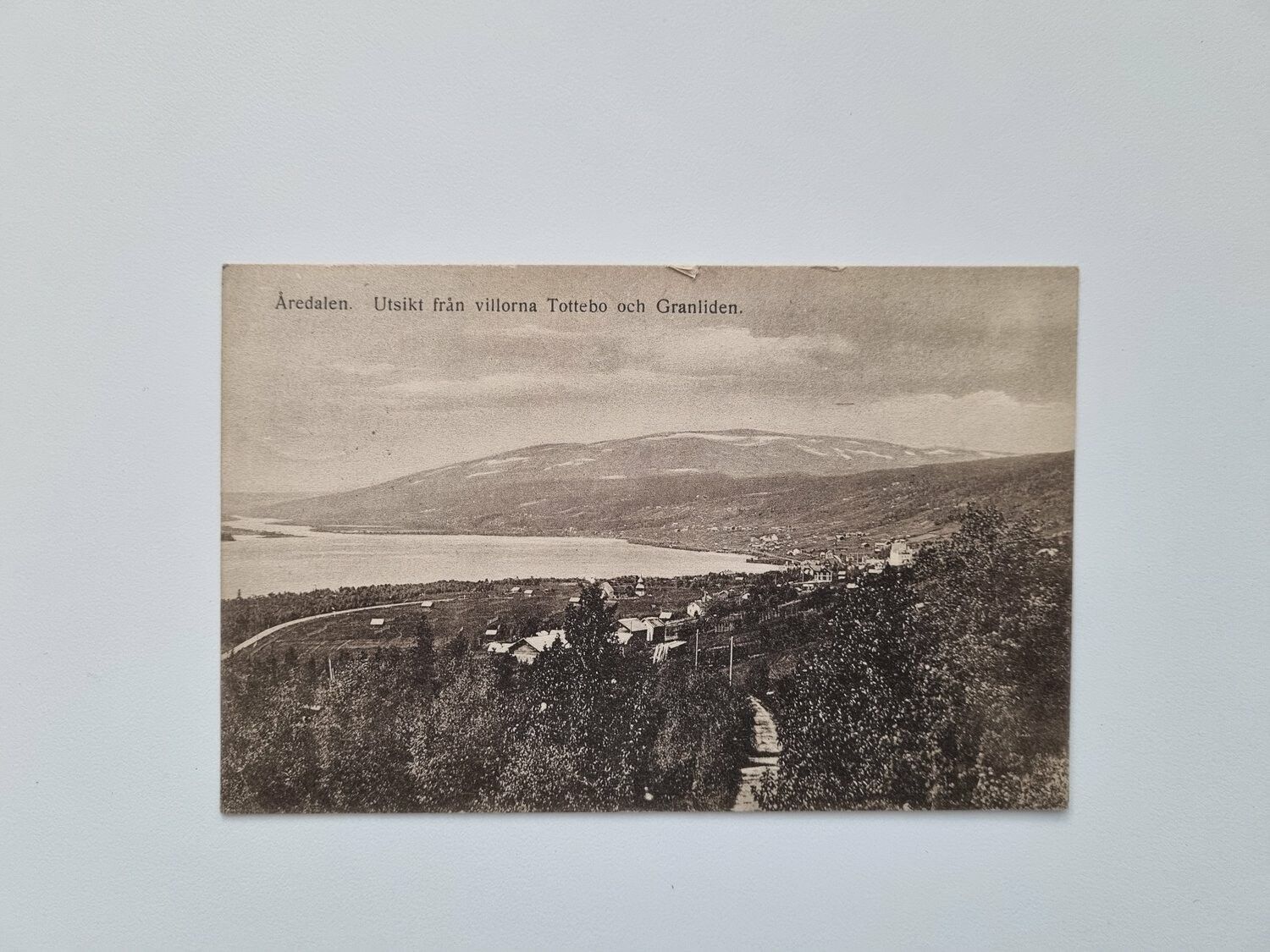 Vykort Åredalen. Utsikt från villorna Tottebo och Granliden.