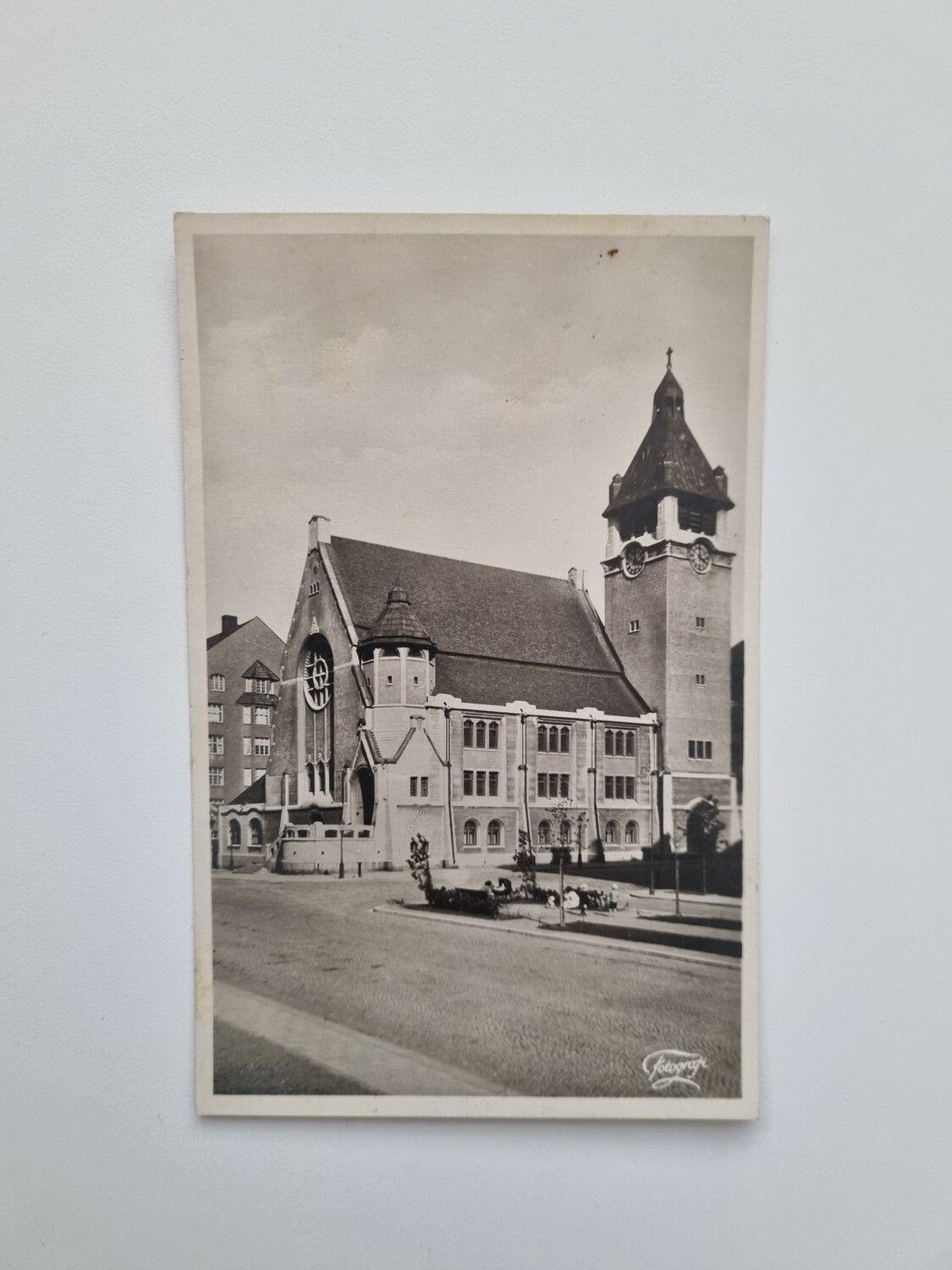 Vykort Stockholm, Matteuskyrkan, 1931