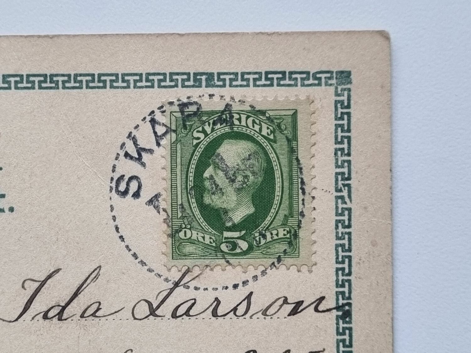 Vykort Skara Elementärläroverket, 1906