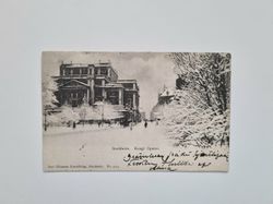 Vykort Vinterlandskap Stockholm Kungliga Operan, 1903