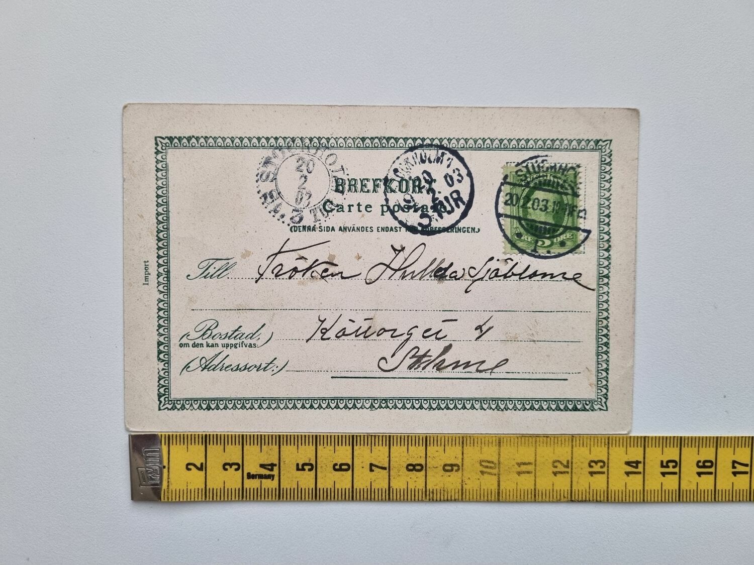 Vykort Vinterlandskap Stockholm Kungliga Operan, 1903
