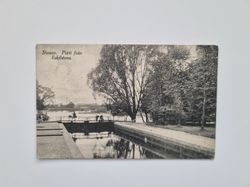 Vykort Slussen. Parti från Eskilstuna, 1917