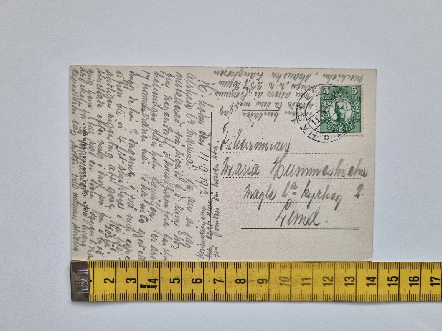 Vykort Hessleholm. Kungl. skånska trängkårens kasärn, 1912