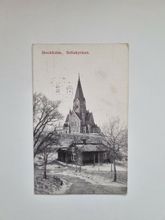 Vykort Stockholm Sofiakyrkan, 1913
