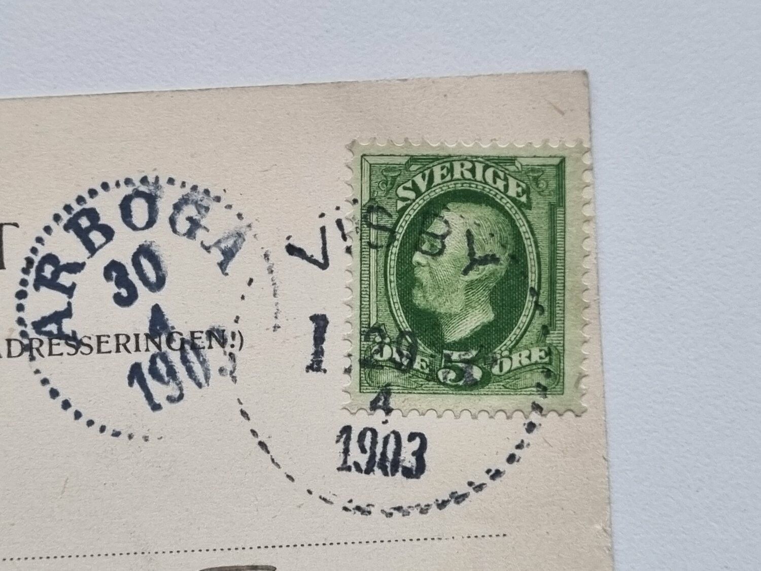 Vykort Silfverhättan, Wisby, 1903