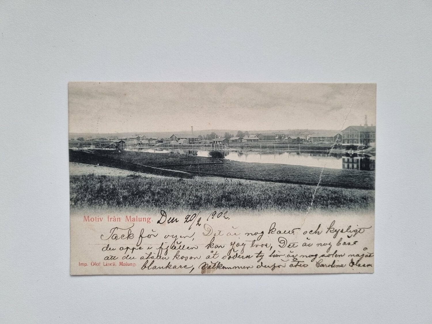 Vykort Motiv från Malung, 1902