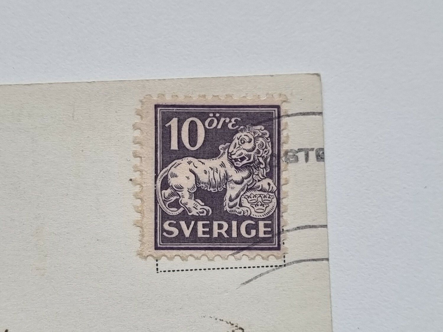 Vykort Stockholm. Parti av Stadshusträdgården