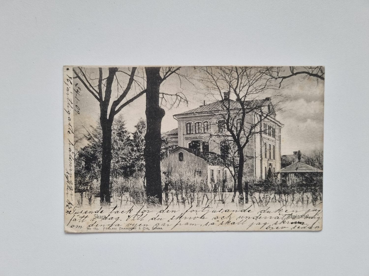 Vykort Skara Seminariet, 1909