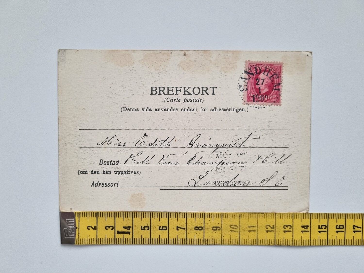 Vykort Skara Seminariet, 1909