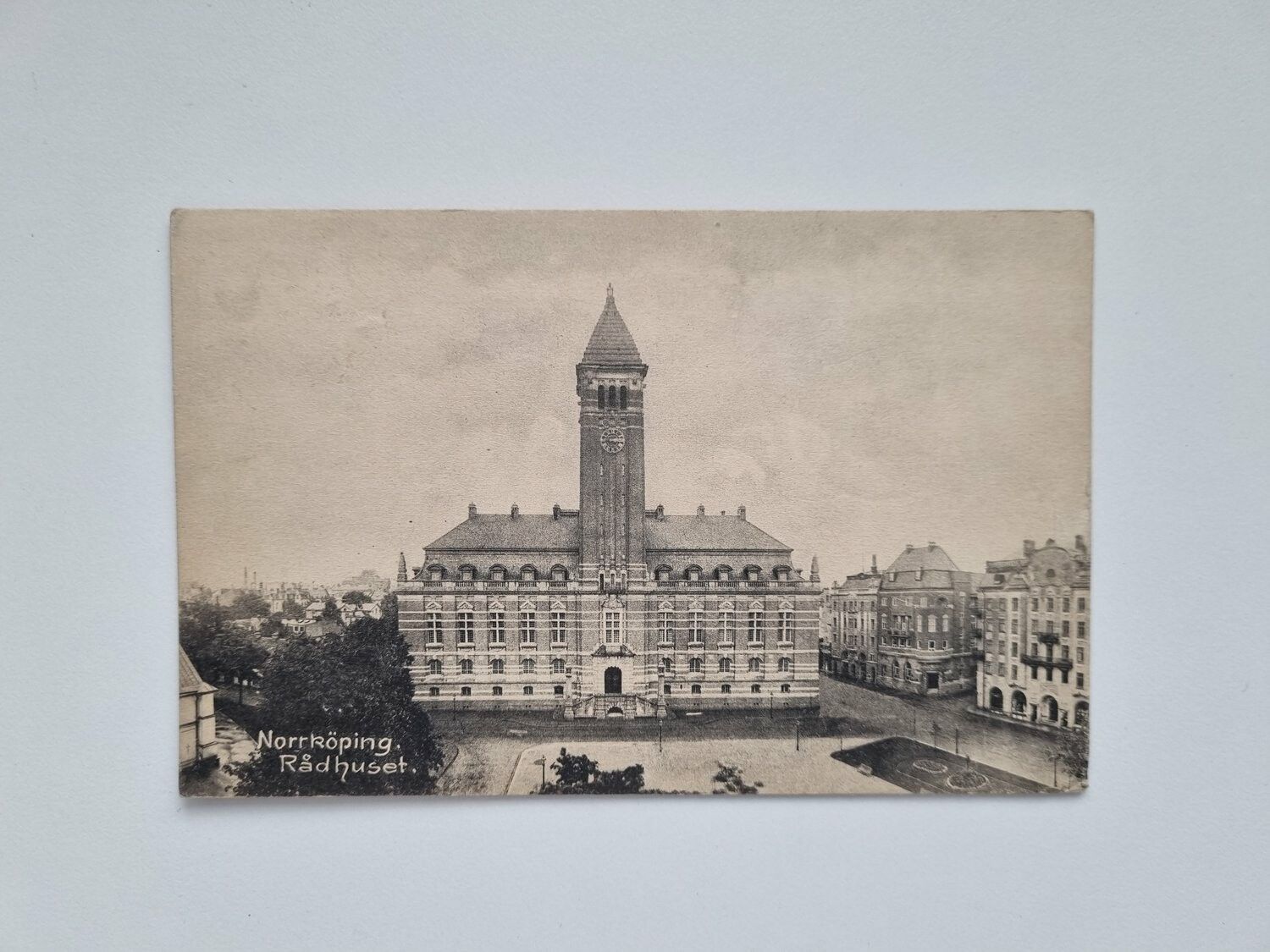 Vykort Norrköping Rådhuset, 1916