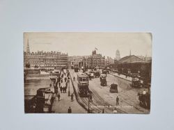 Vykort Folkliv. Blackfriars Bridge, London 1919