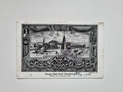 Vykort Haupt-Bahnhof Hamburg, 1906