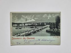 Vykort Souvenir de Genève, 1898