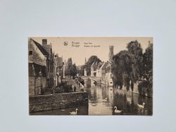 Vykort Belgium Brugge. Groene rei