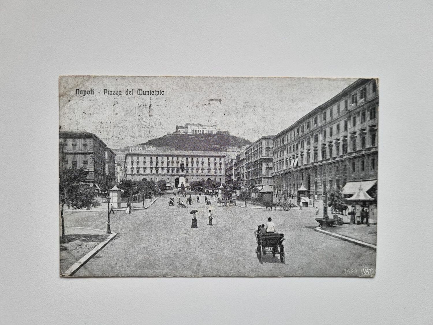 Vykort Napoli Piazza del Municipio, 1924