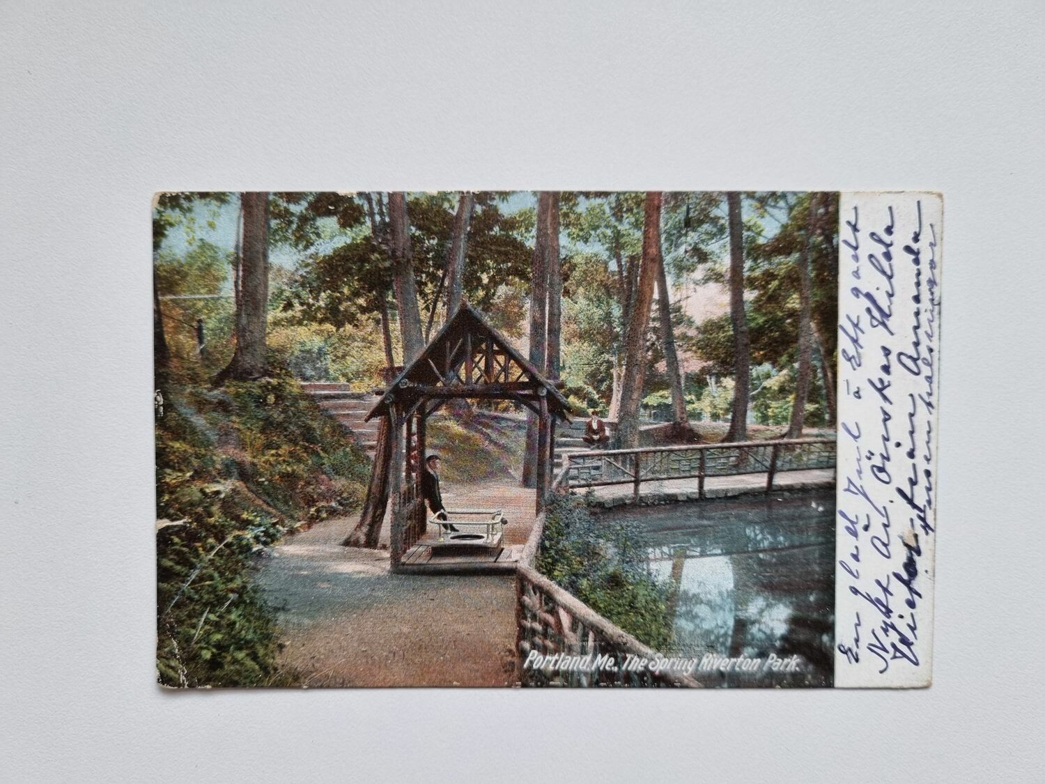 Vykort Portland Me. The Spring Riverton Park, 1906