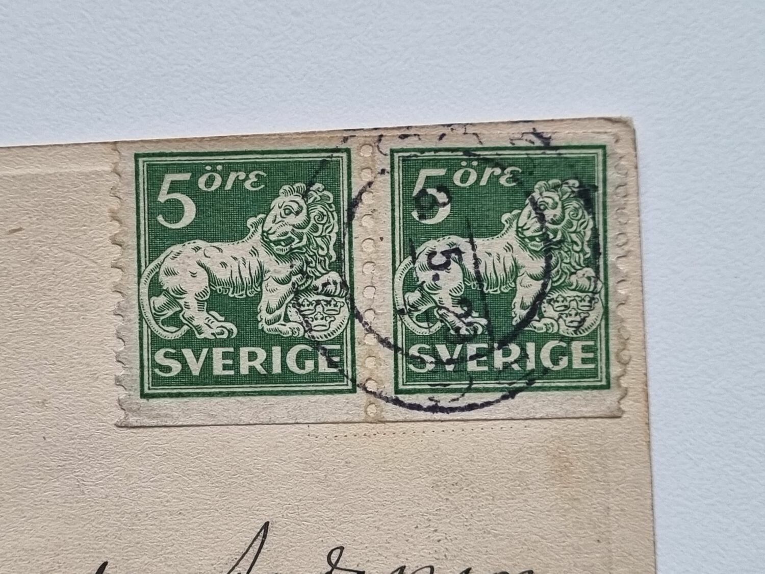 Vykort stämplad 1929
