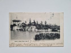 Vykort Lake in West Park, Hull, 1902