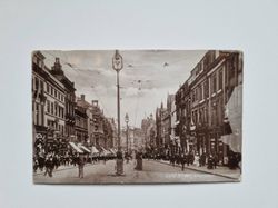 Vykort Folksamling. Lord Street, Liverpool, 1913