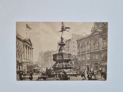 Vykort Folksamling, Piccadilly Circus, London