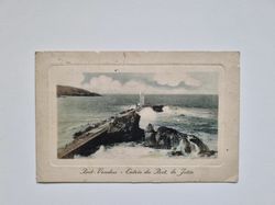 Vykort Fyr, Port-Vendres - Entrée du Port, la Jetée, 1914